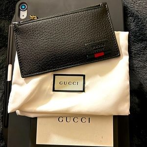 Pre-owned Gucci card case with coin zip